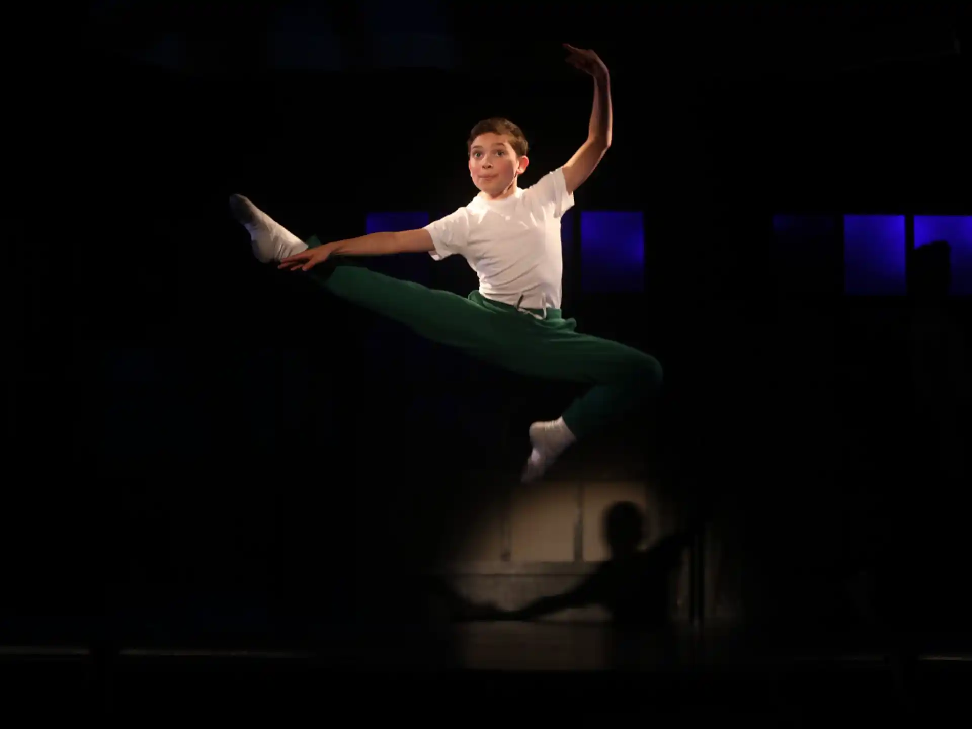 a person jumping in the air