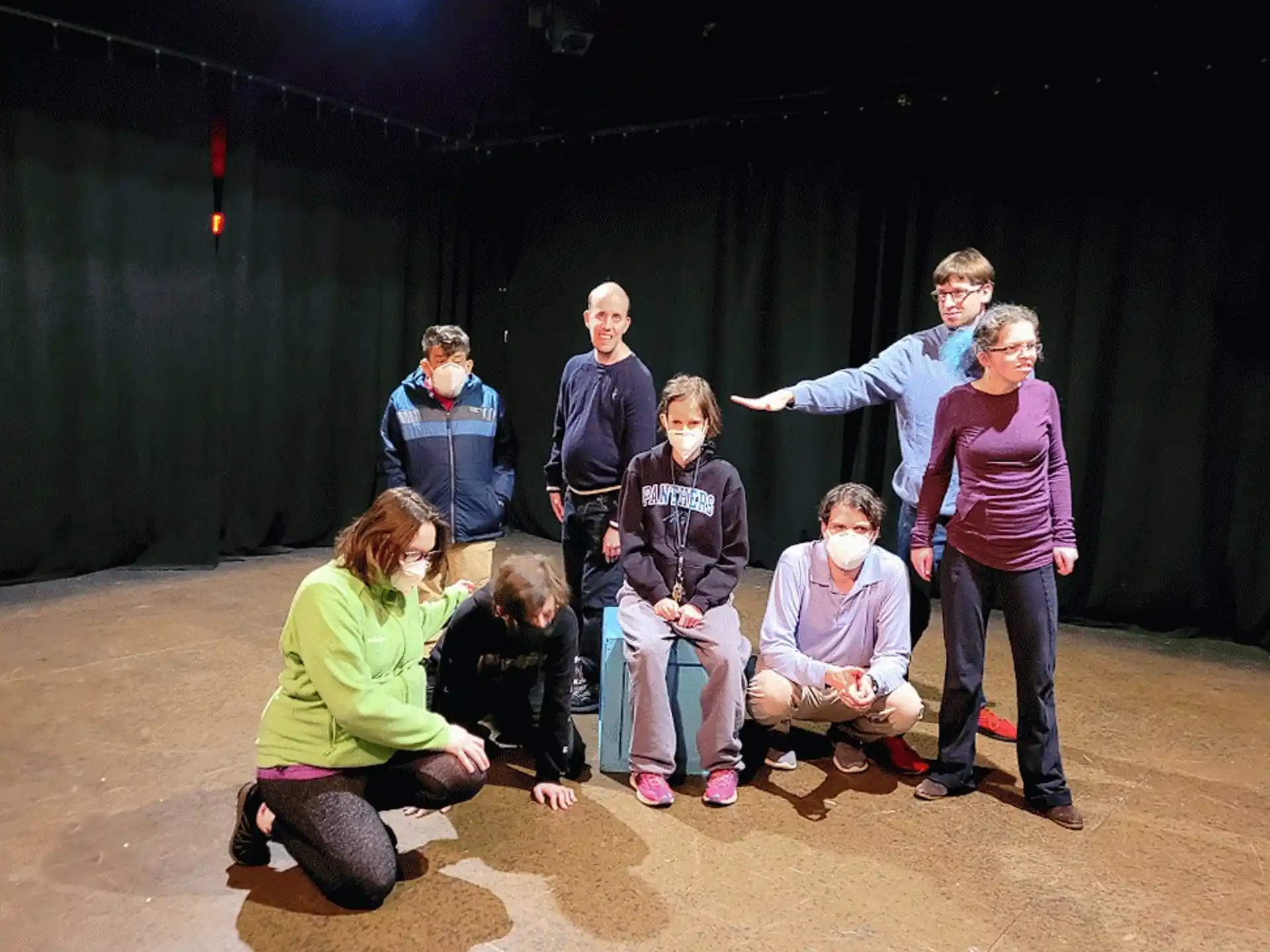 a group of people posing for a photo