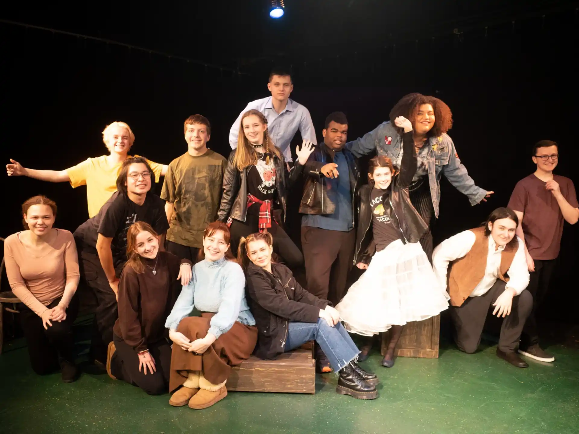 a group of people posing for a photo