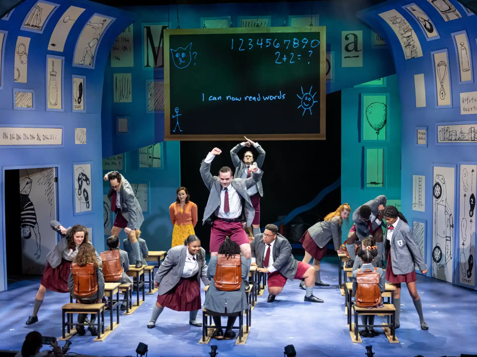 a group of people in a classroom