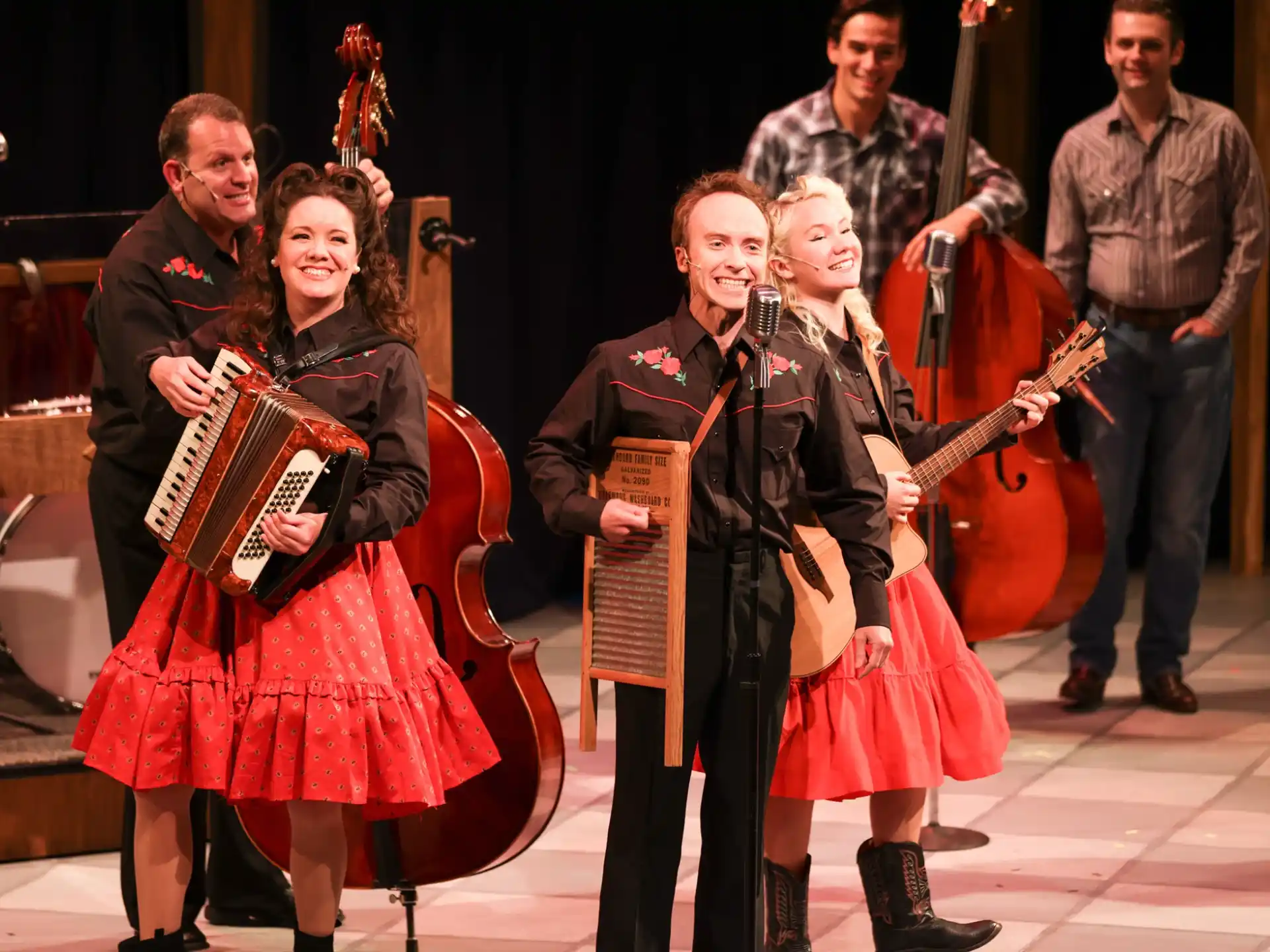 a group of people playing instruments