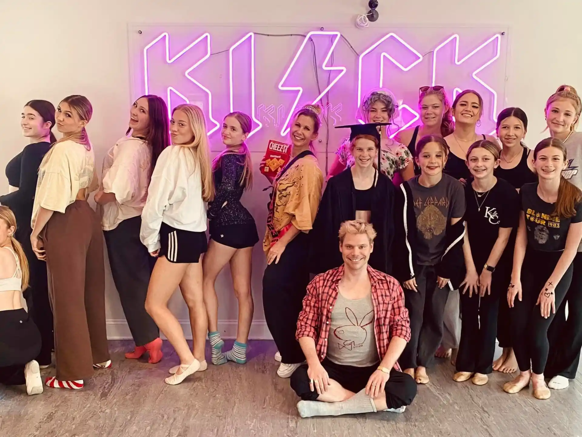 a group of people posing for a photo