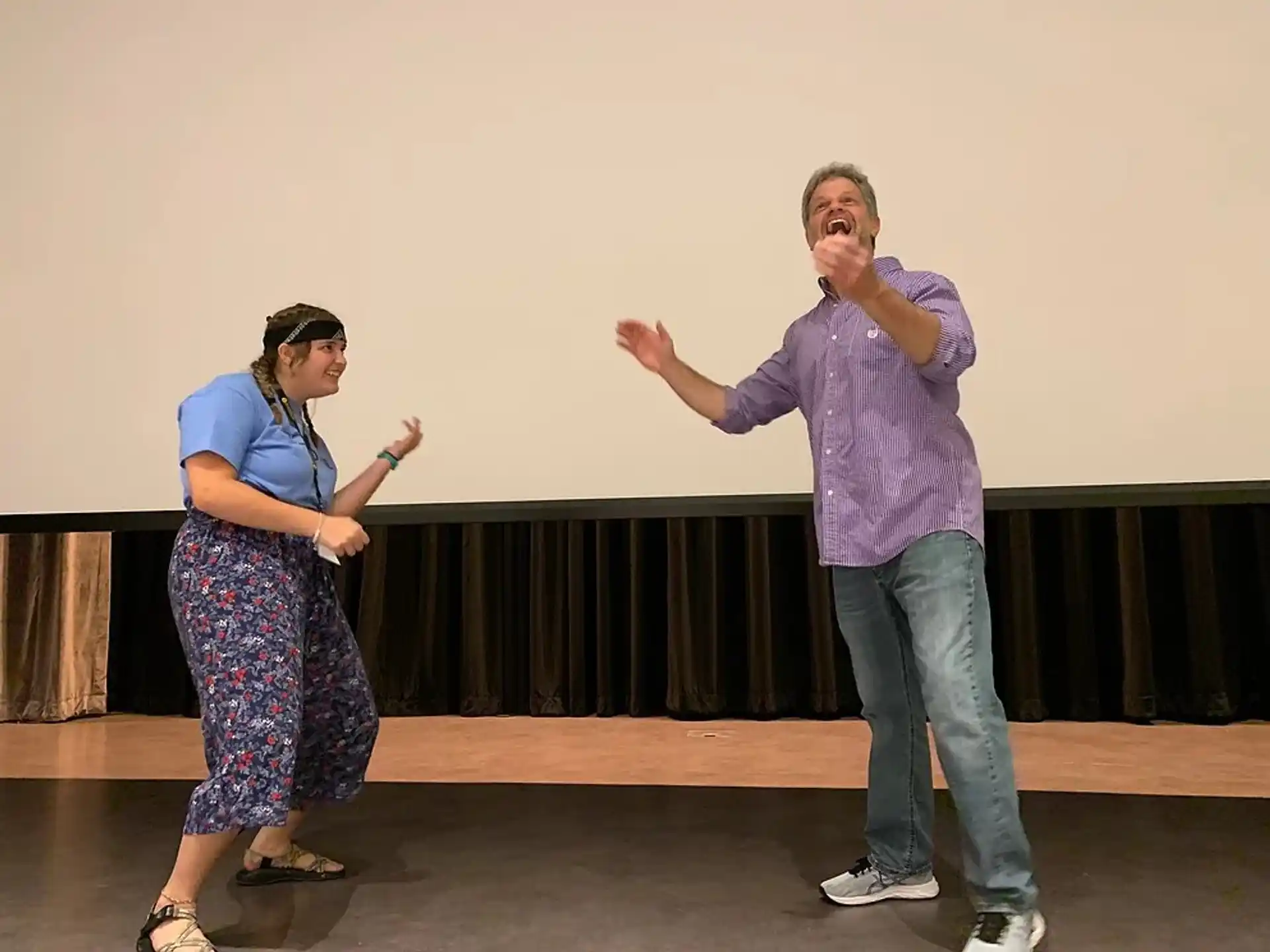 a man and a woman dancing