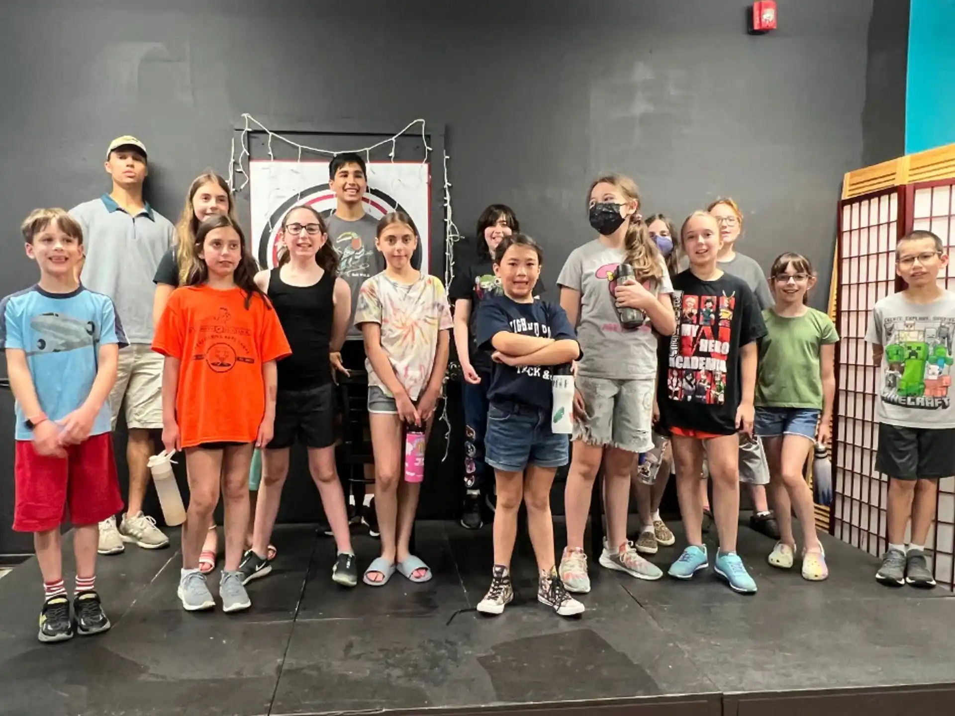 a group of people posing for a photo