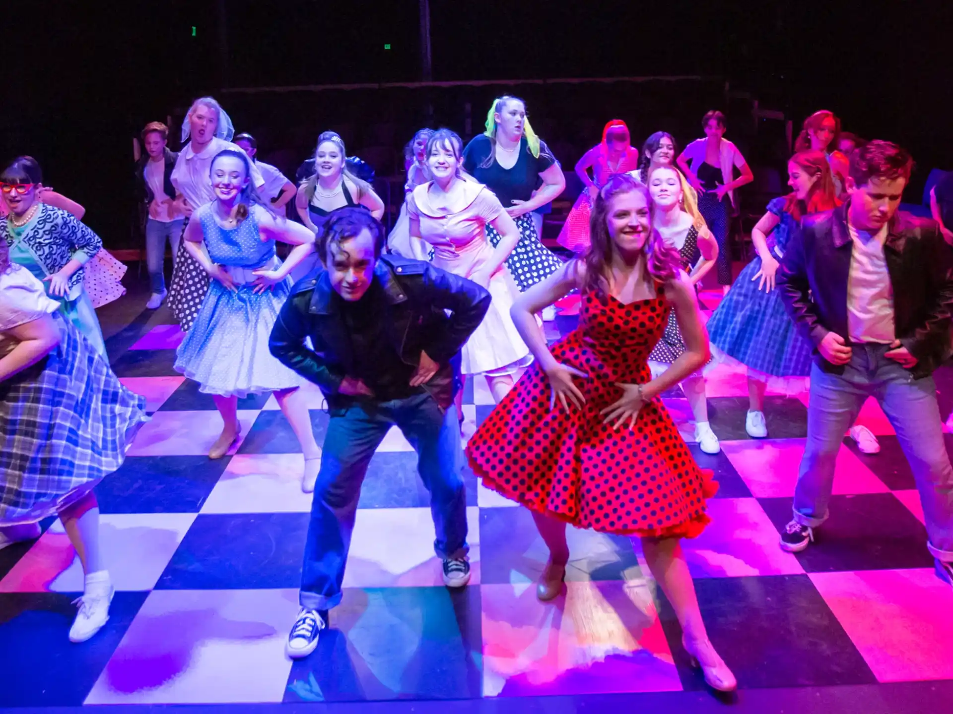 a group of people dancing