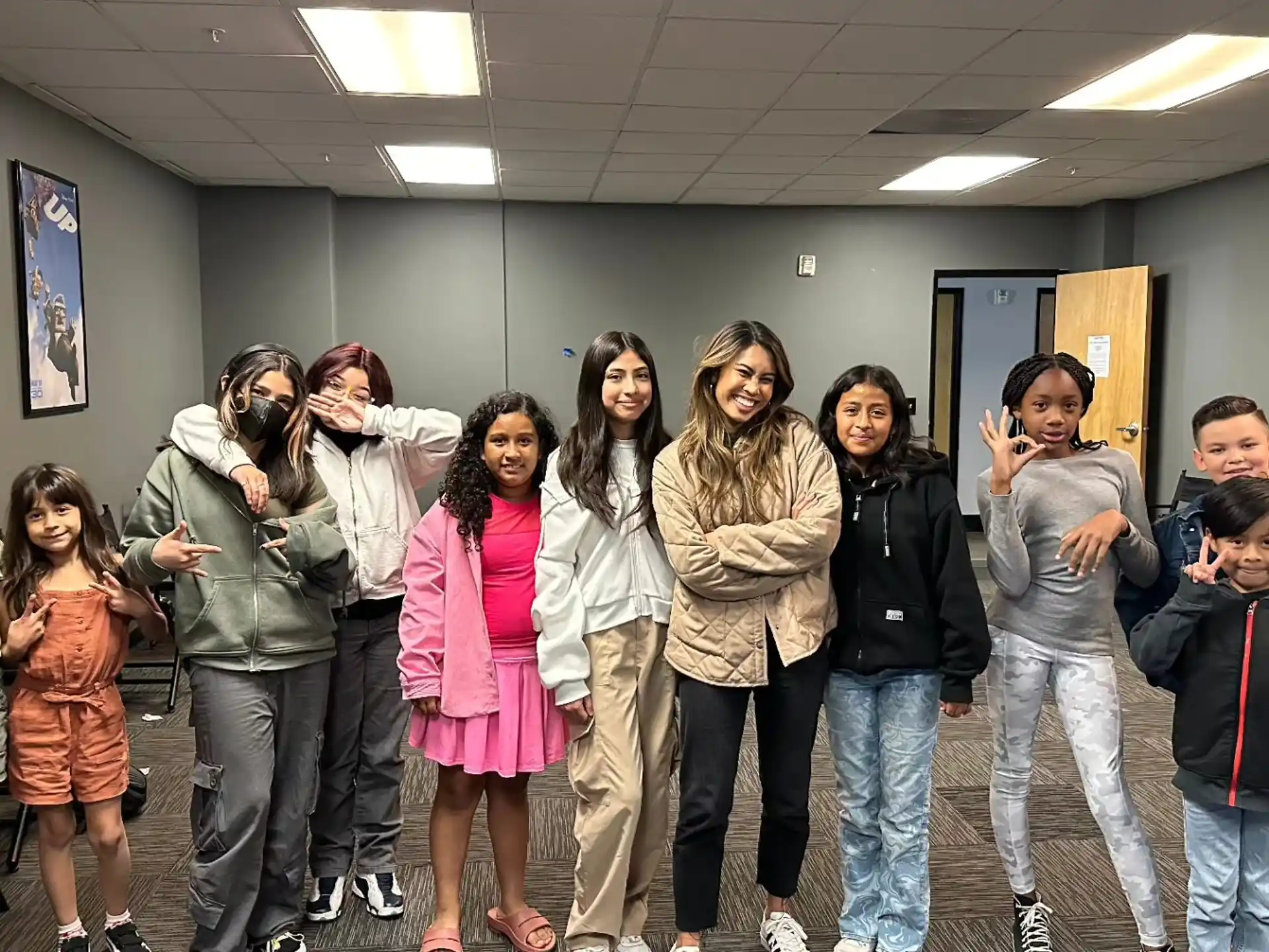 a group of people posing for a photo