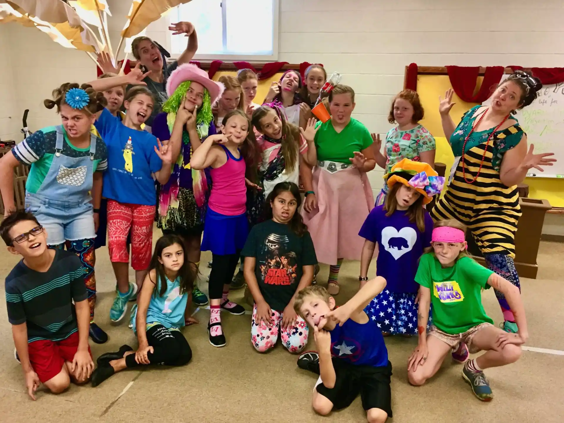 a group of children posing for a photo