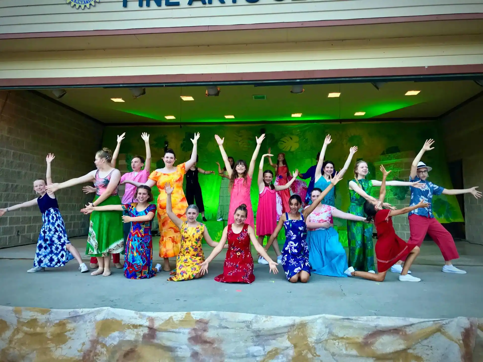 a group of people dancing