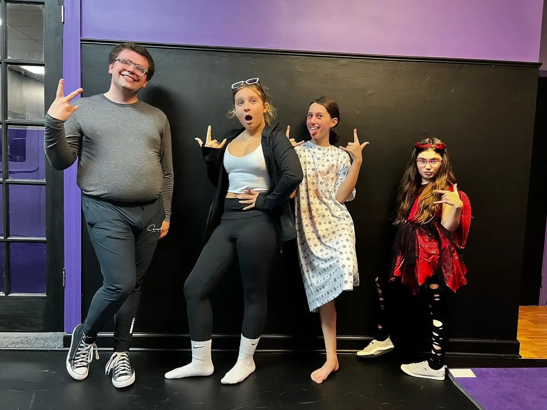 a group of people posing for a photo