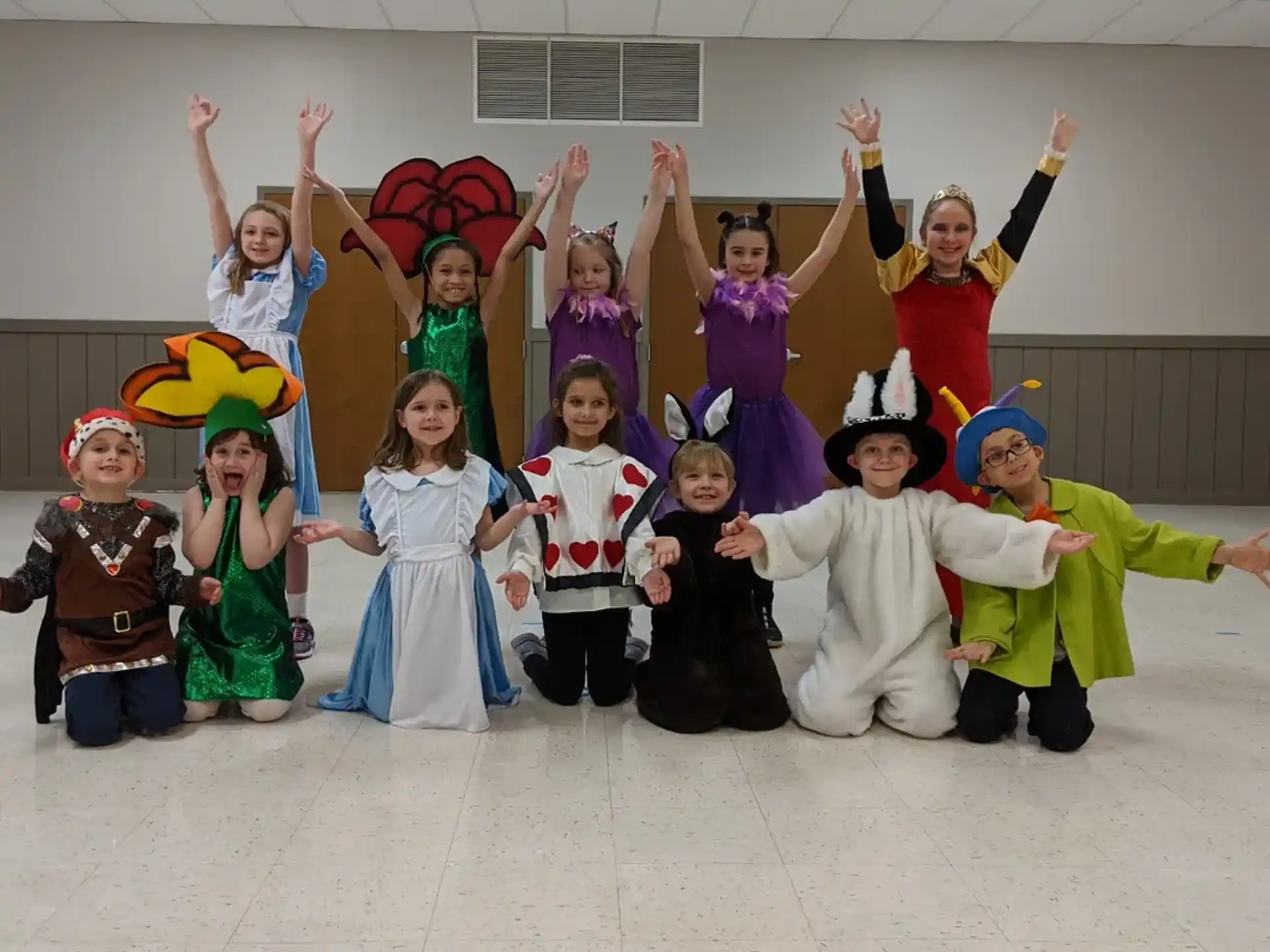 a group of children wearing clothing