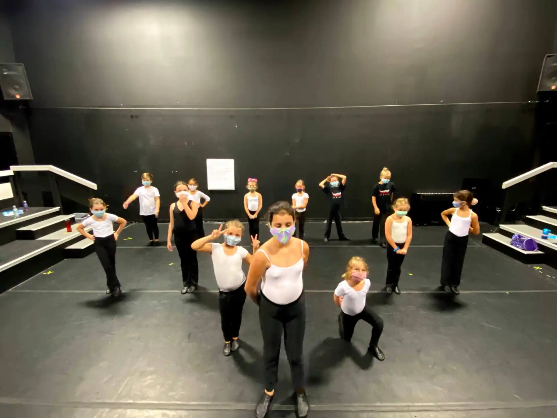 a group of people dancing