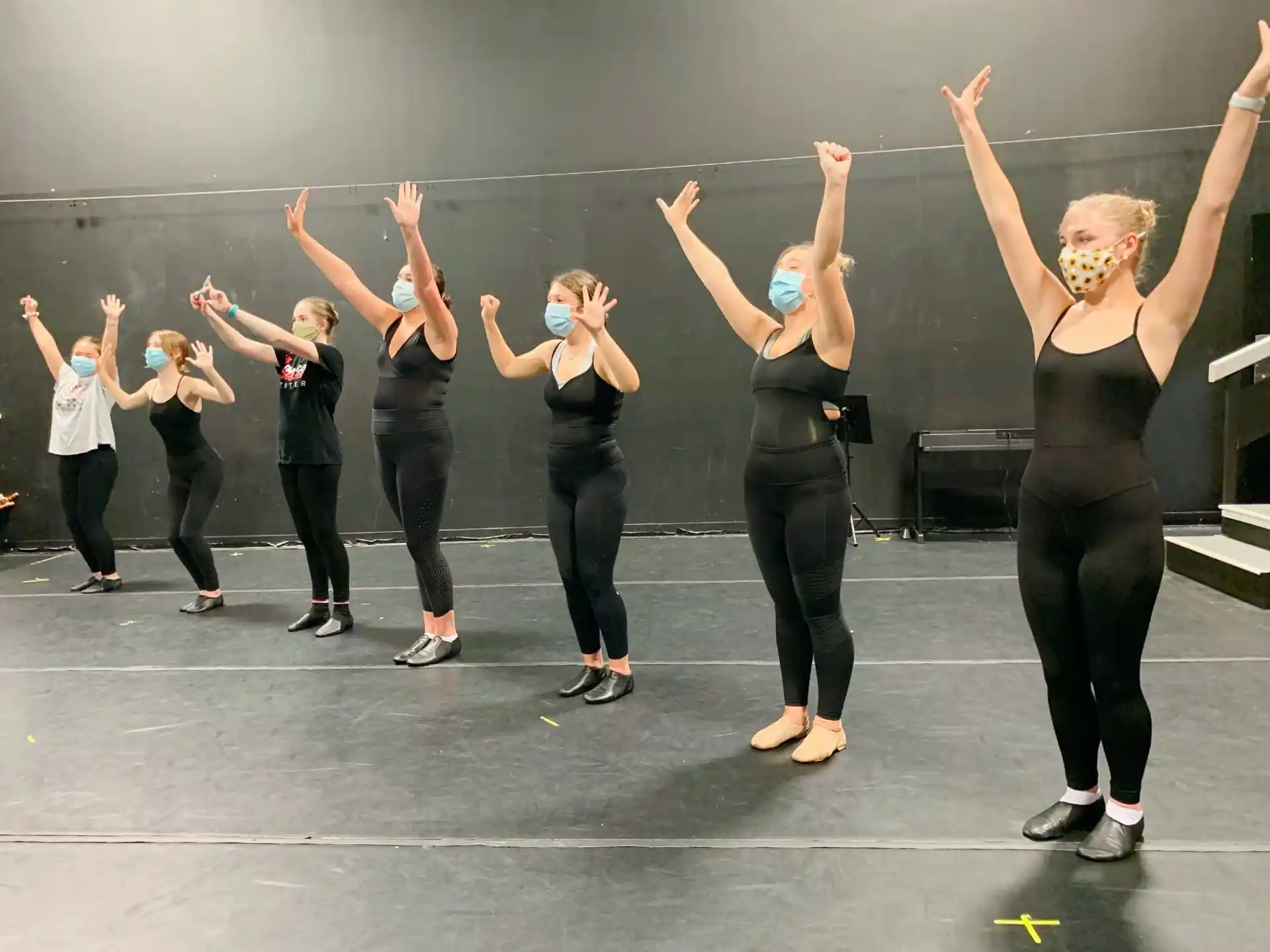 a group of women dancing