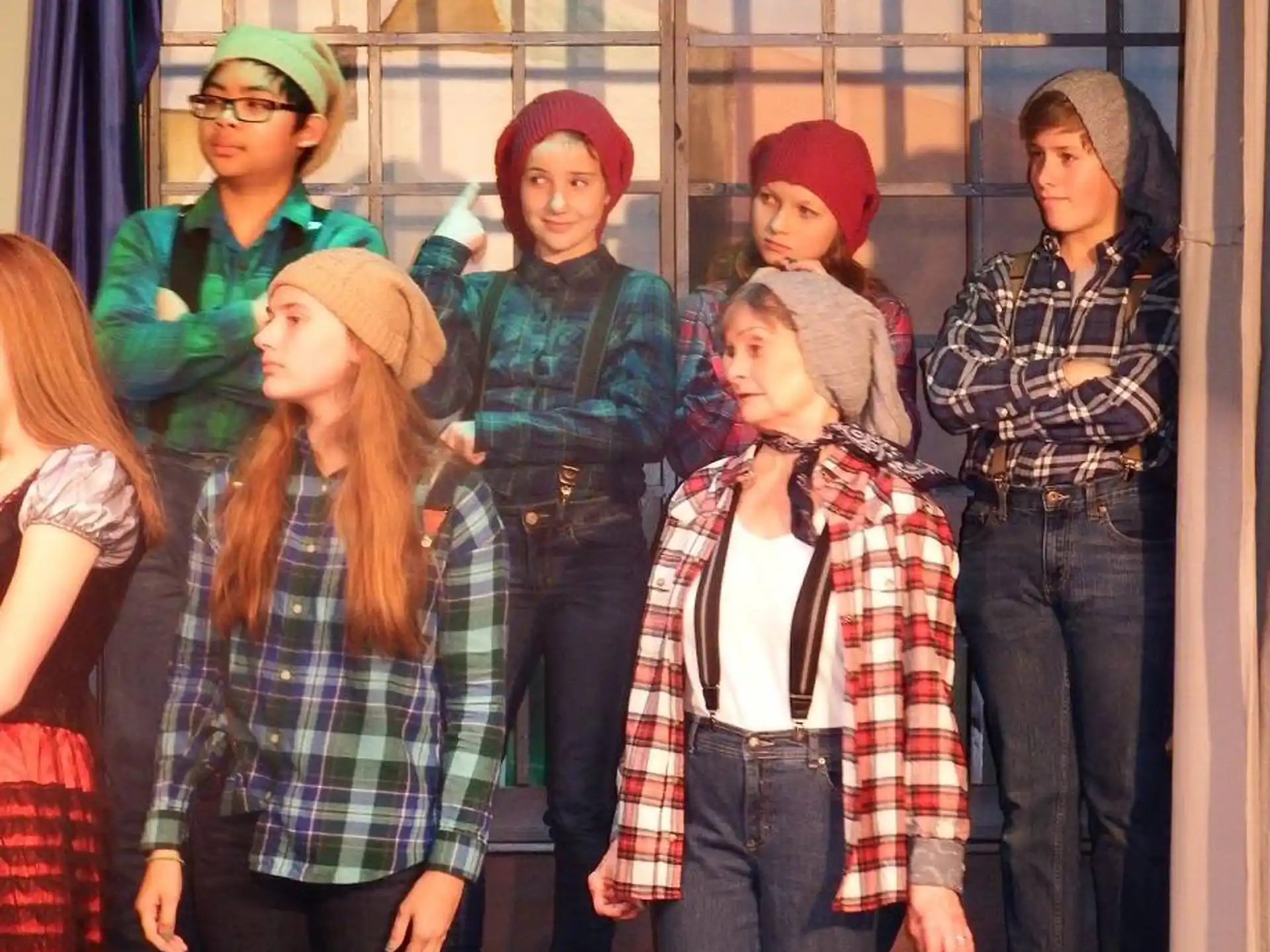 a group of people standing together