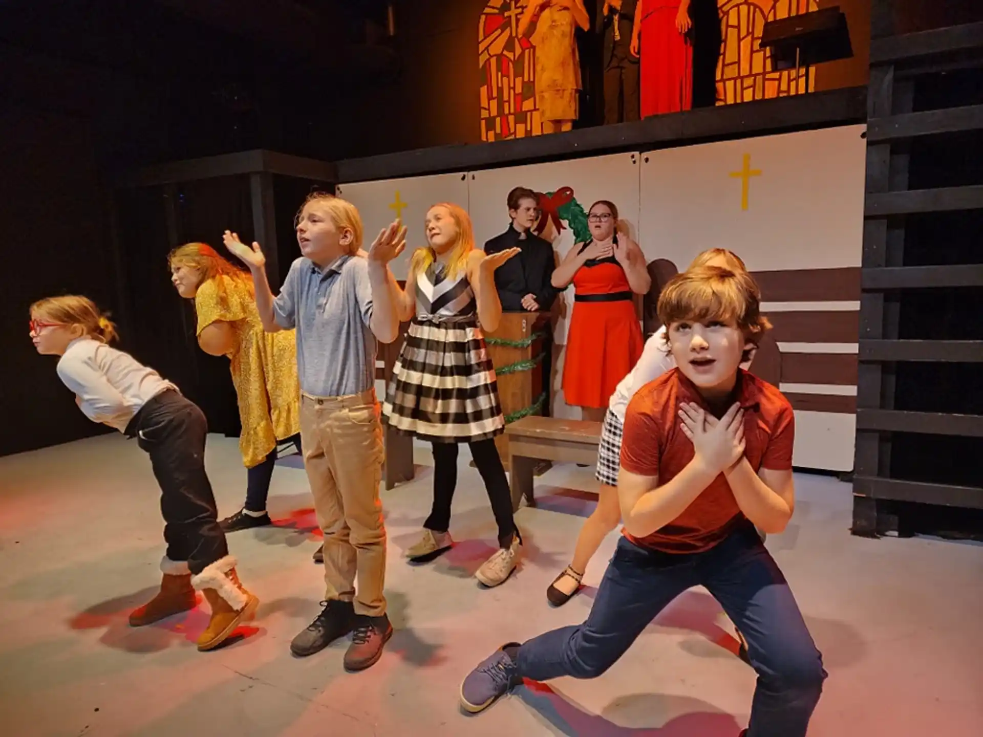 a group of people dancing