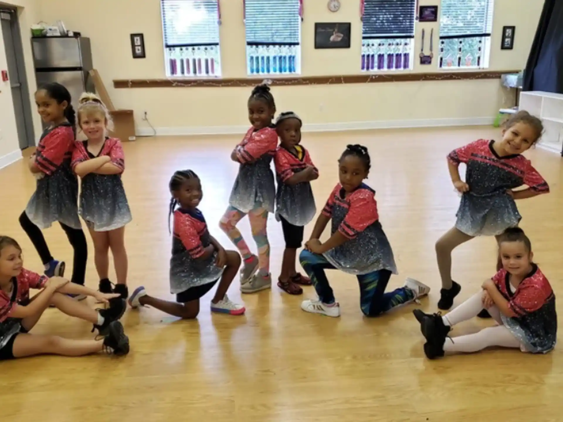 a group of children in a room