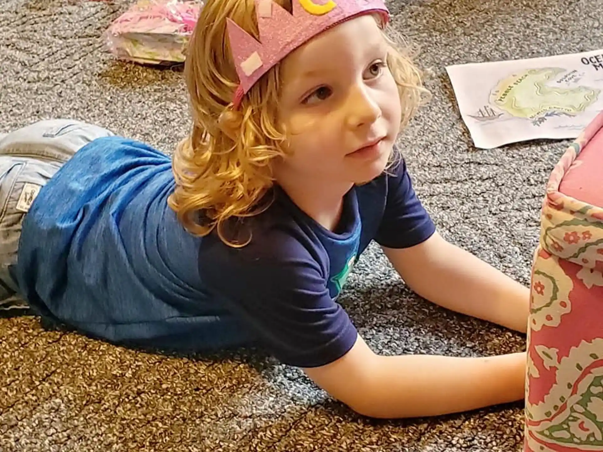 a girl lying on the ground