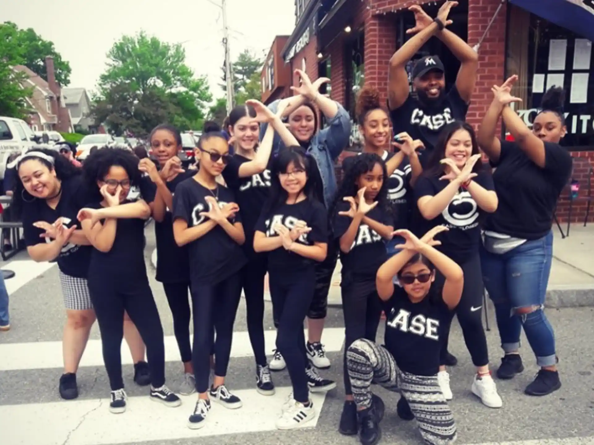 a group of people posing for a photo