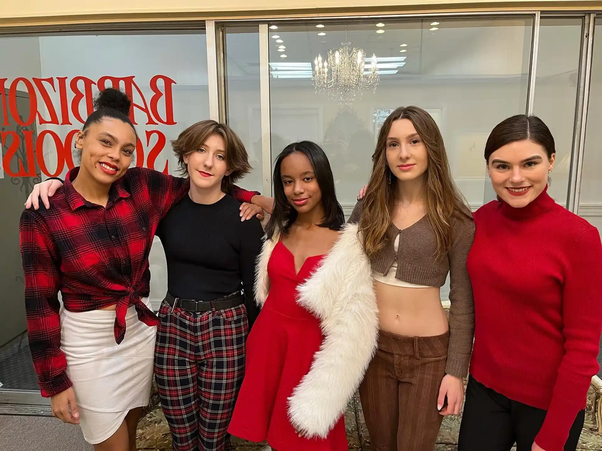 a group of people posing for a photo
