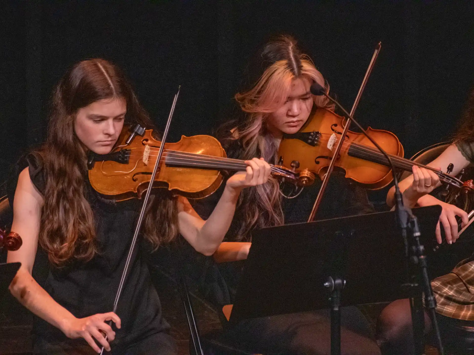 a group of people playing instruments