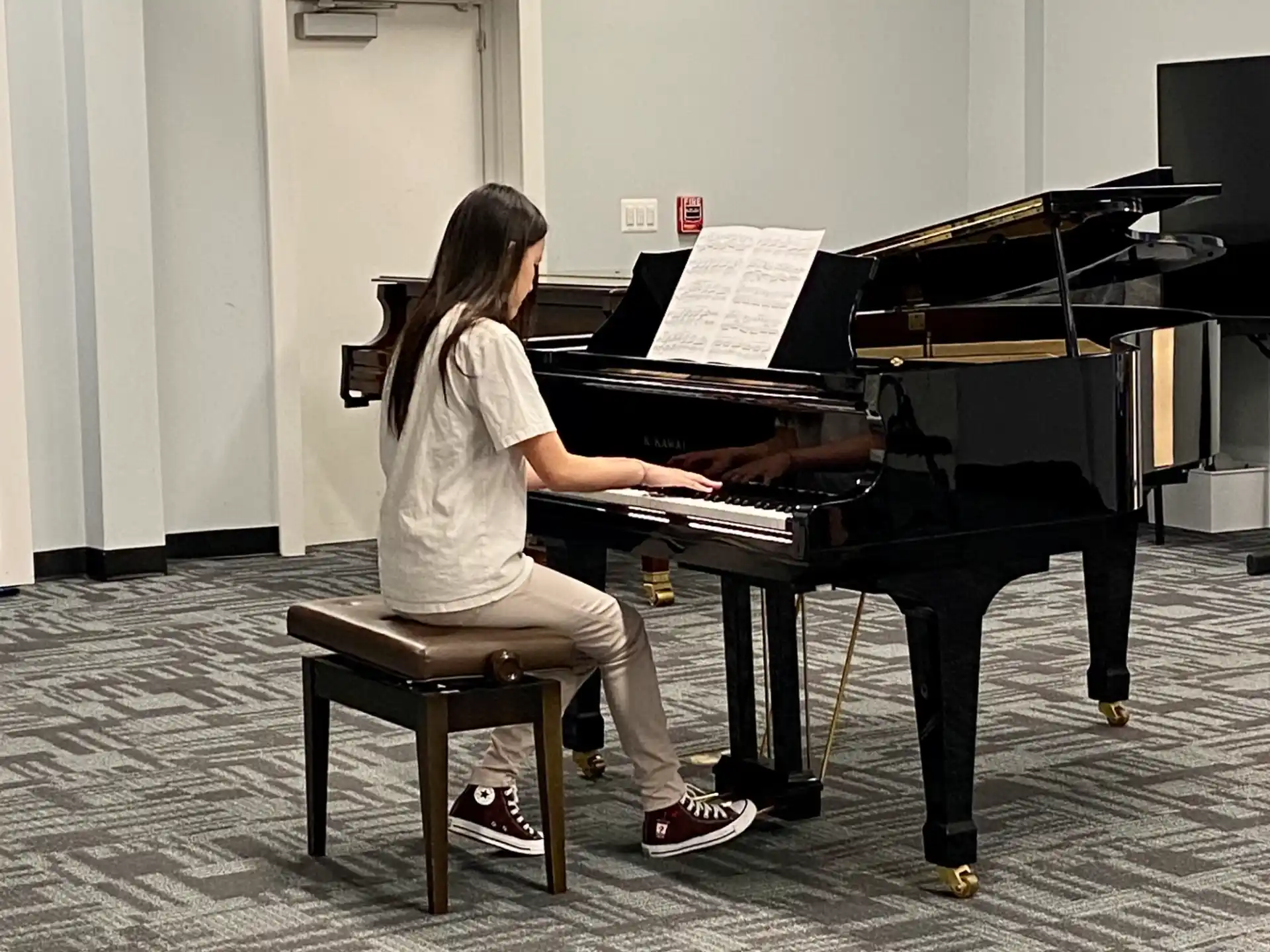 a person playing a piano