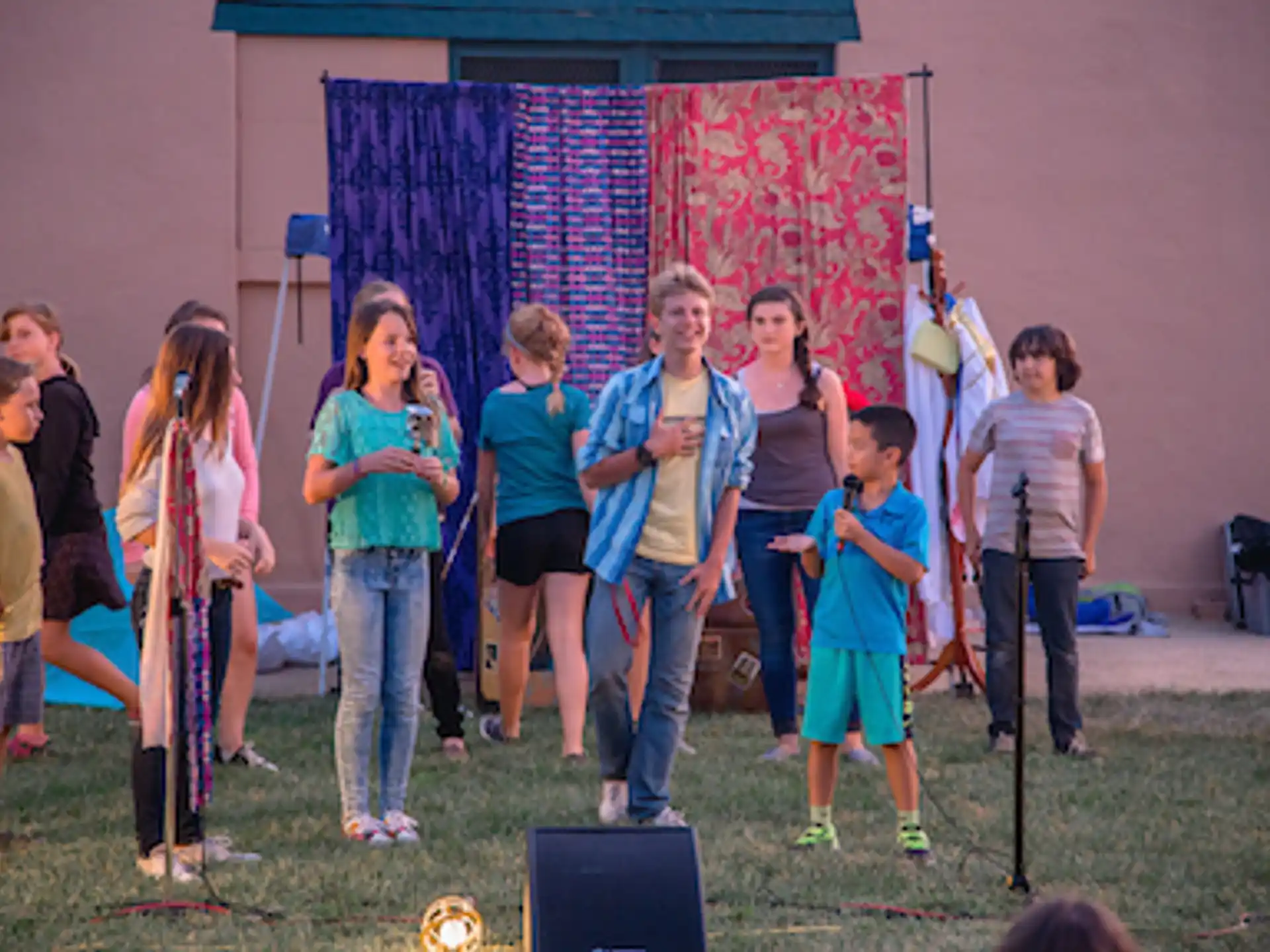 a group of children on a stage