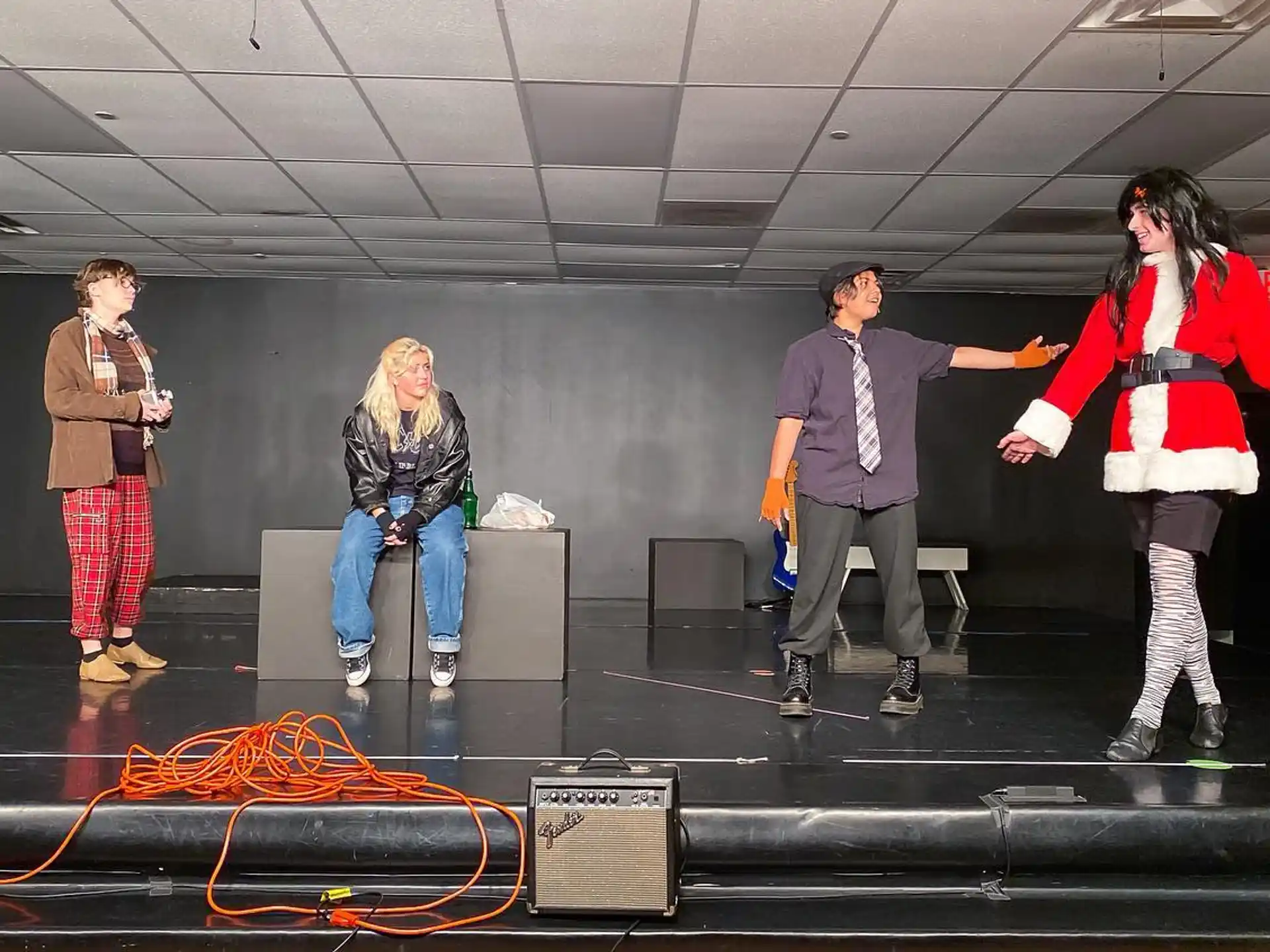 a group of people on a stage