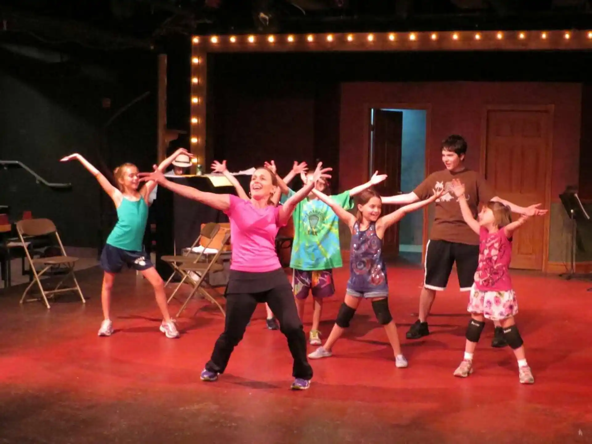 a group of people dancing