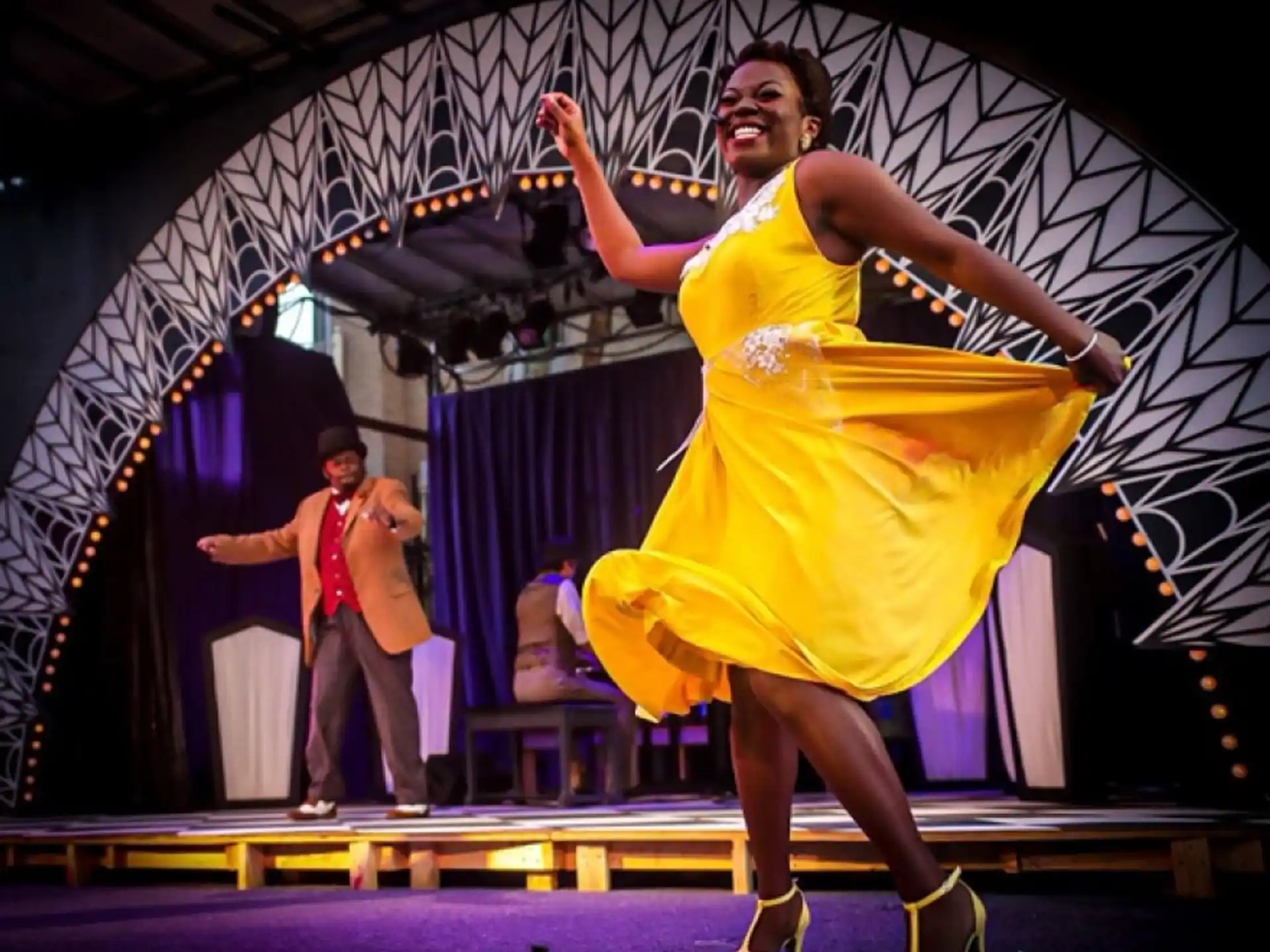a person dancing on a stage