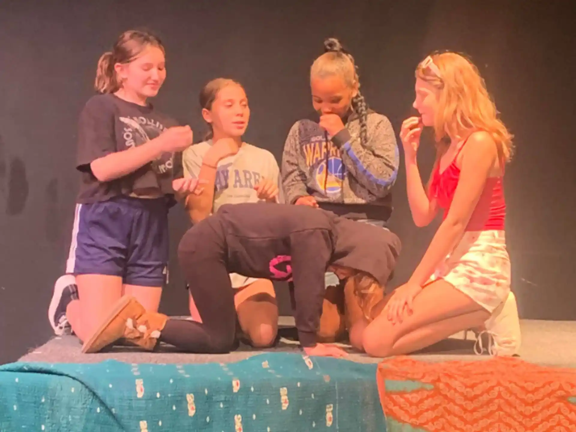 a group of people sitting on a couch