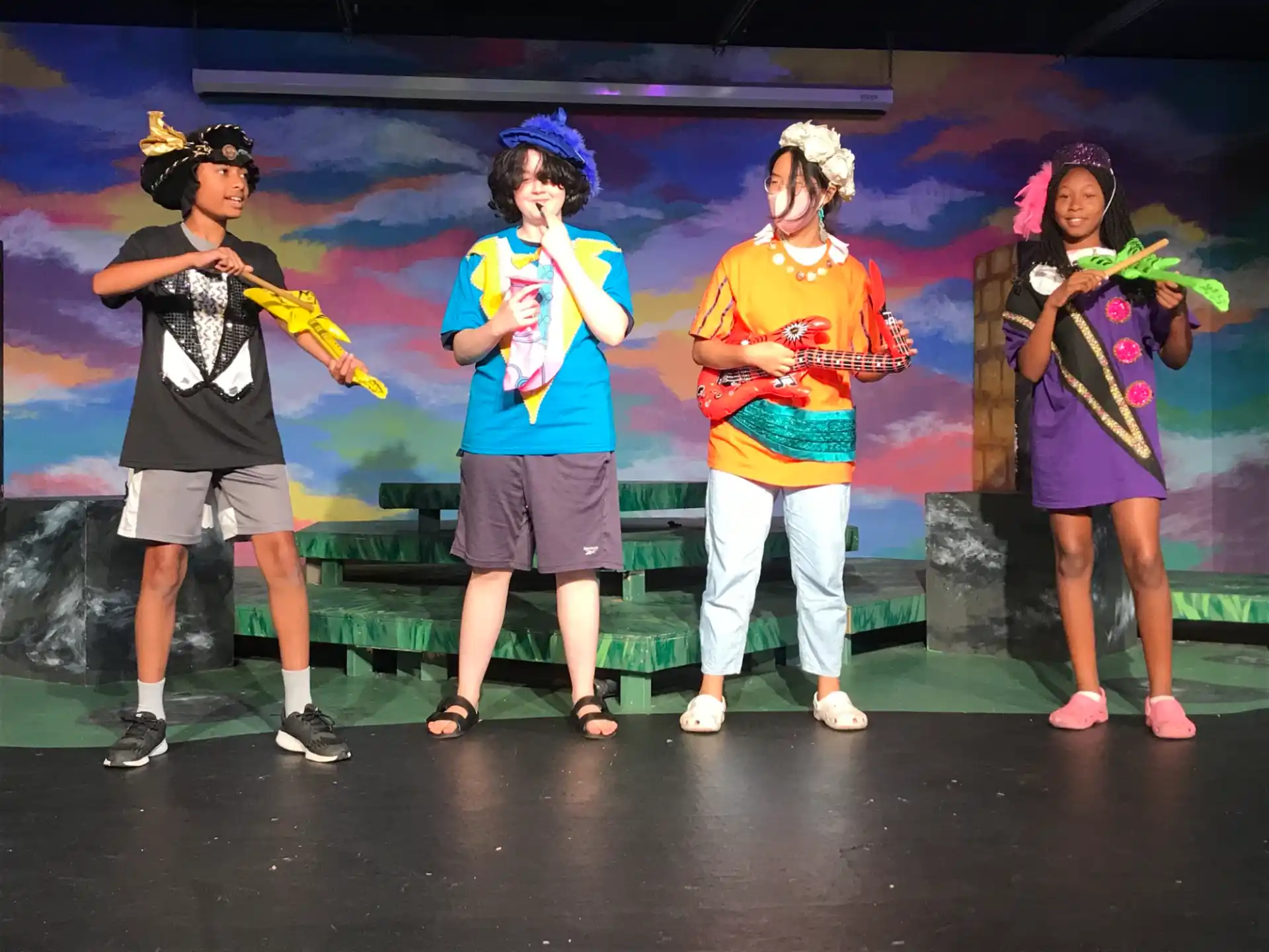 a group of people wearing clothing