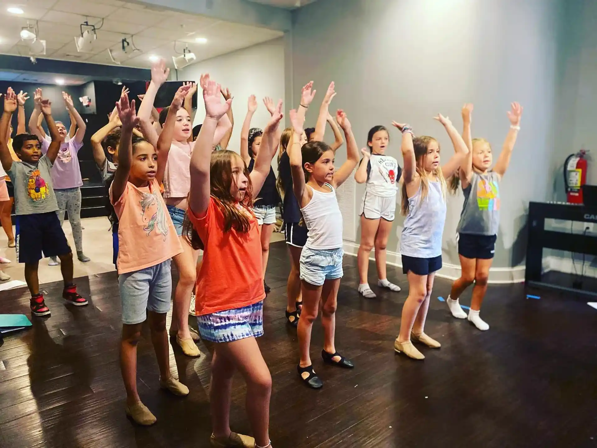 a group of people dancing