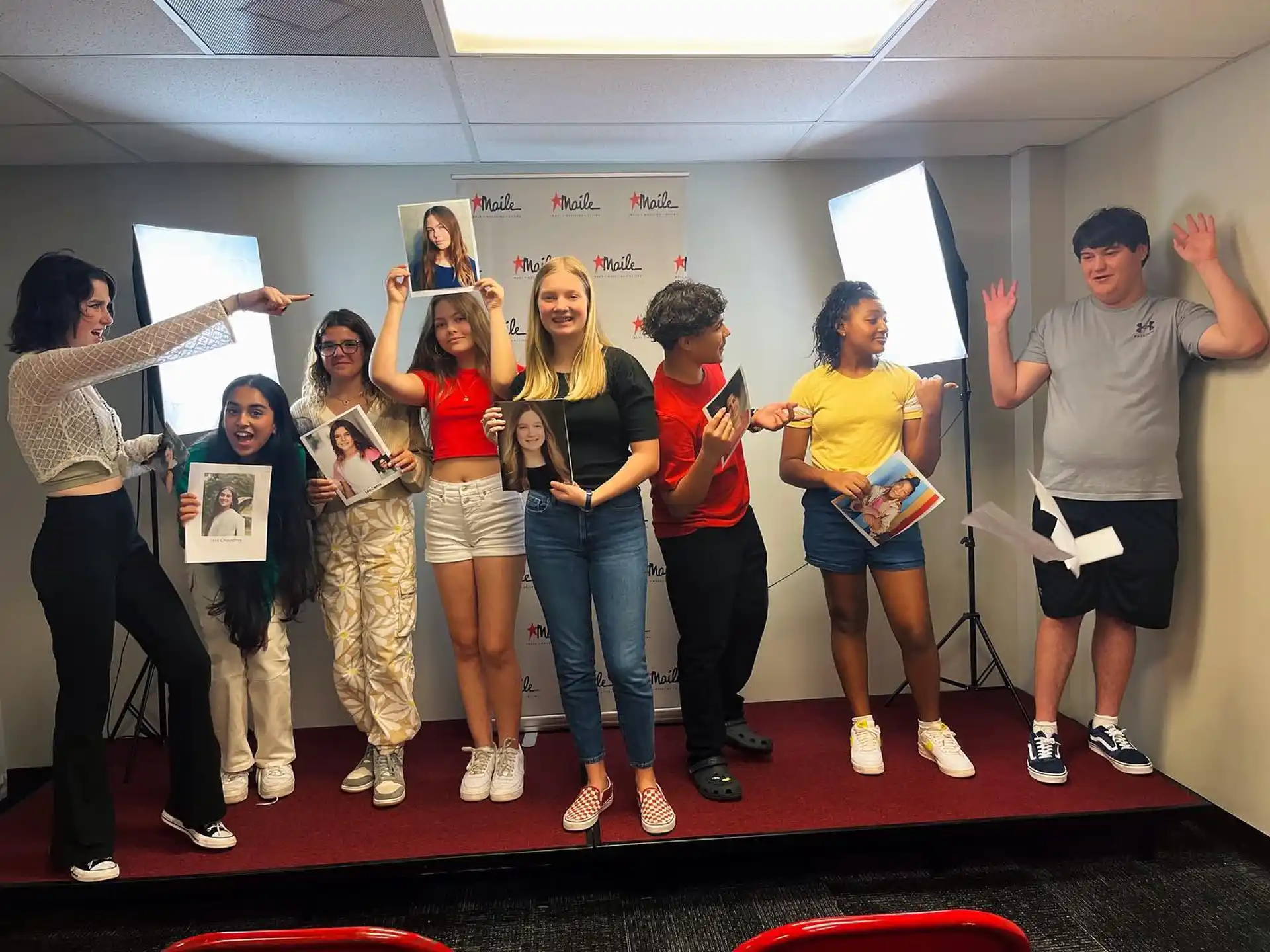 a group of people posing for a photo