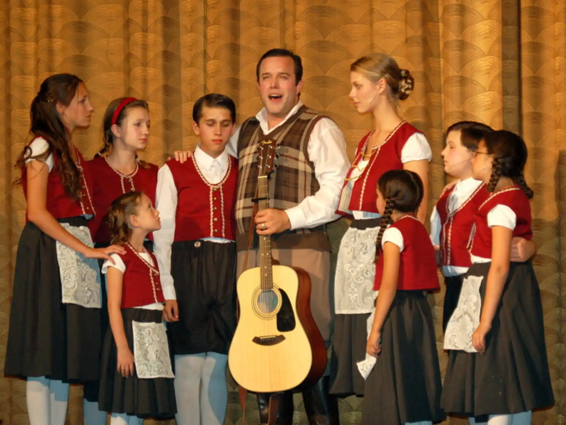 a group of people standing together