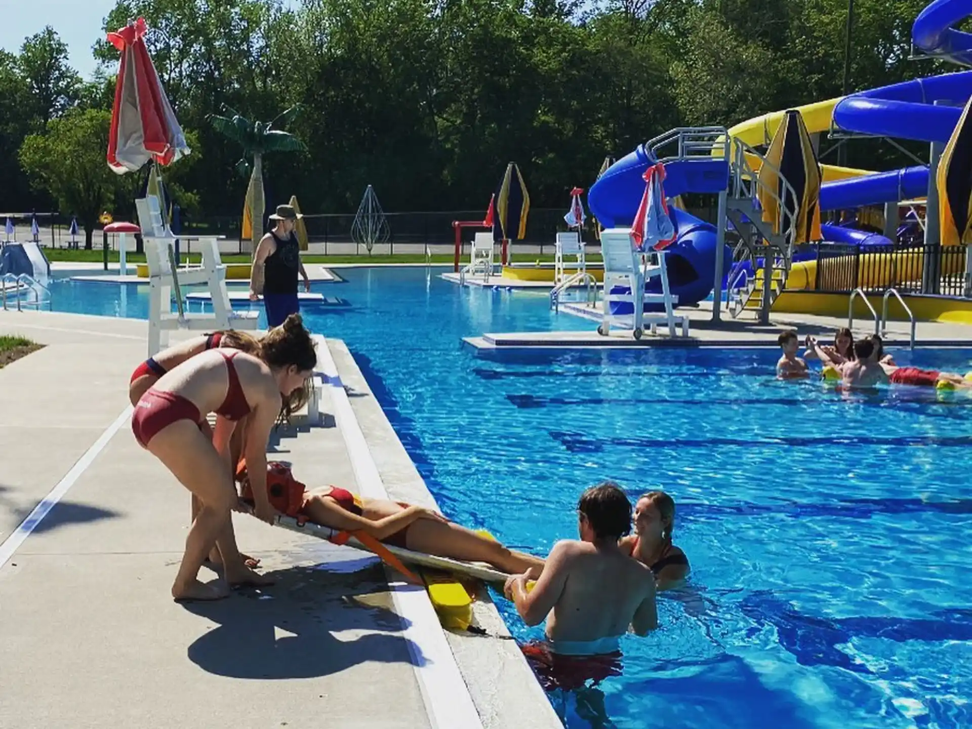 people in a pool