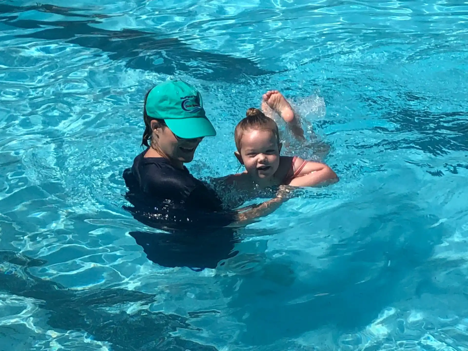 a man and a woman in the water
