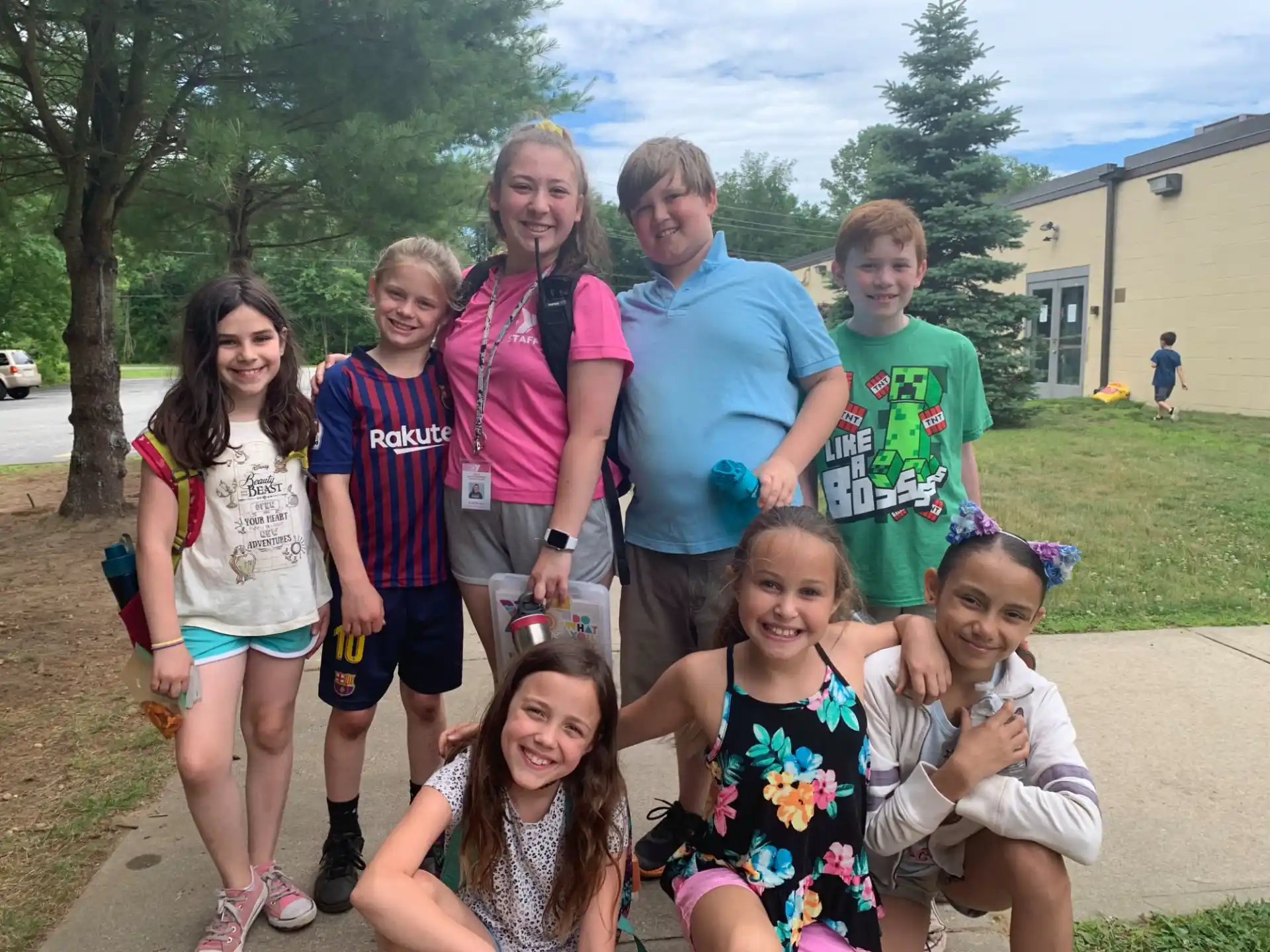 a group of people posing for a photo