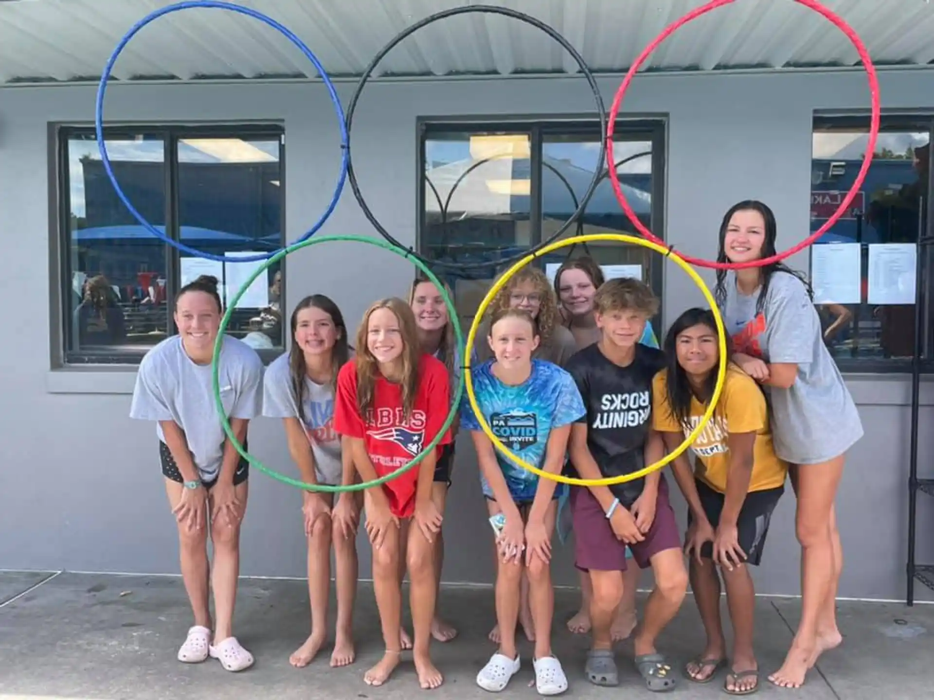 a group of people posing for a photo