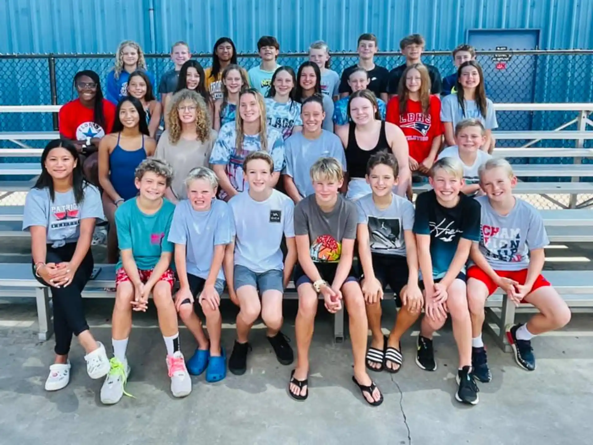 a group of people posing for a photo