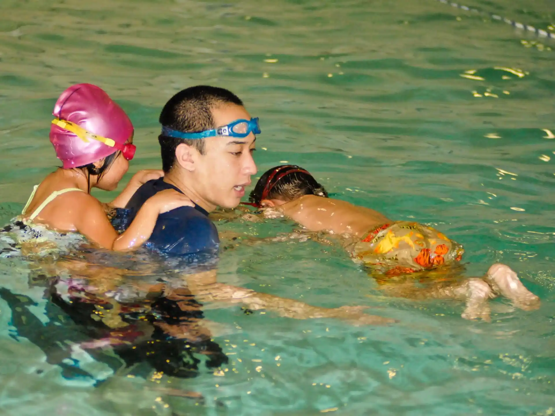a man and a woman in the water