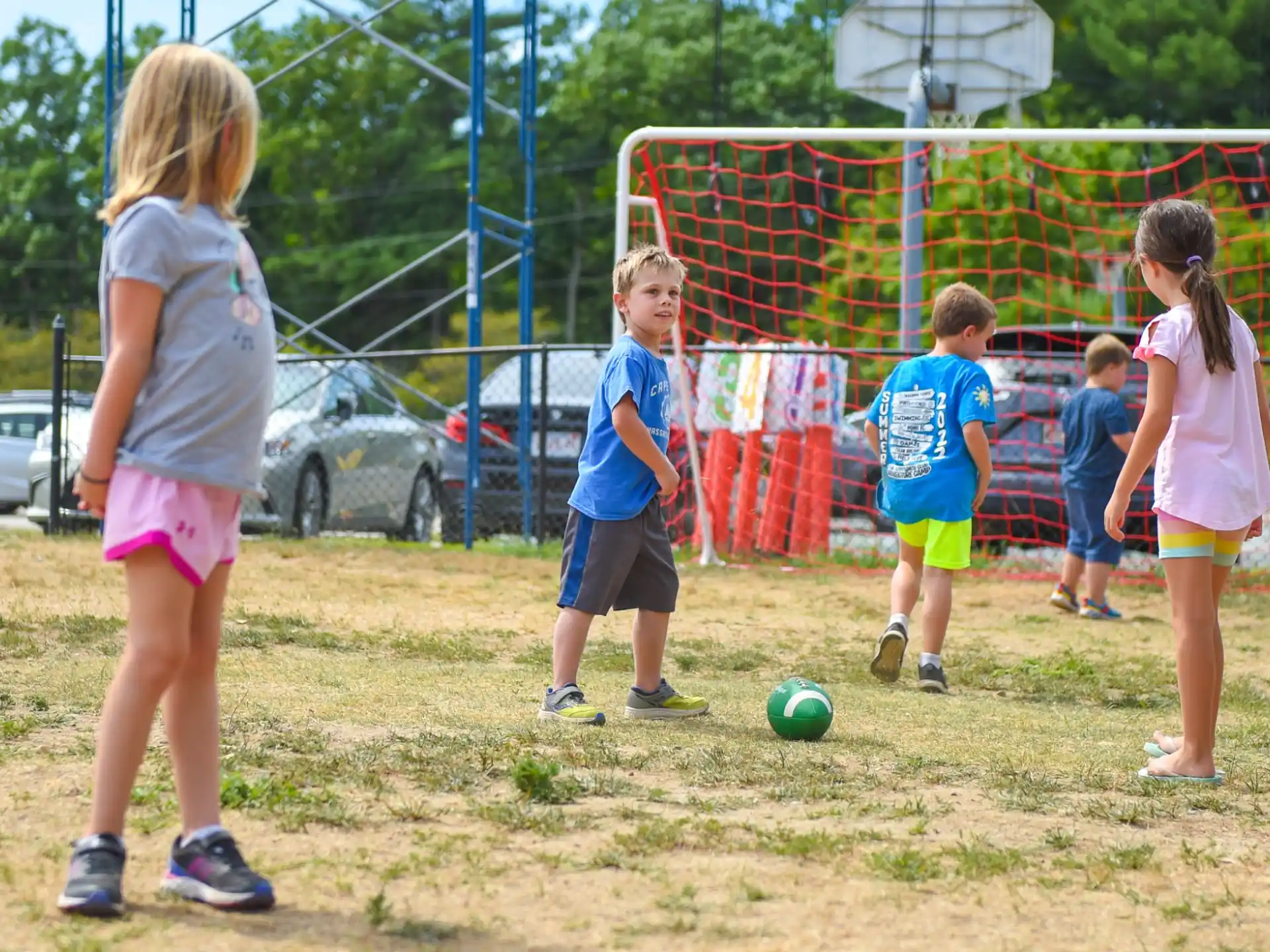 kids playing with a ball