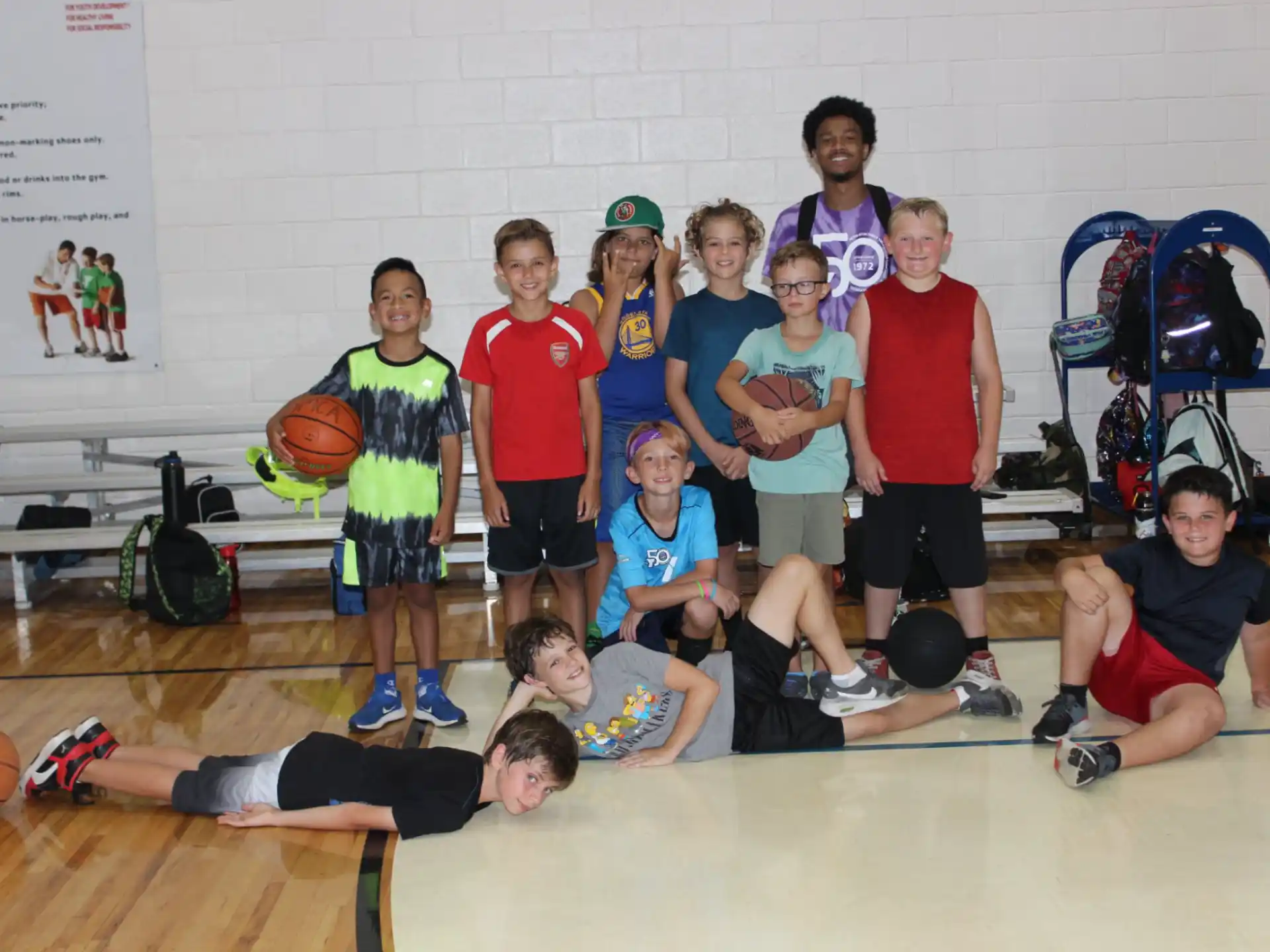 a group of people posing for a photo