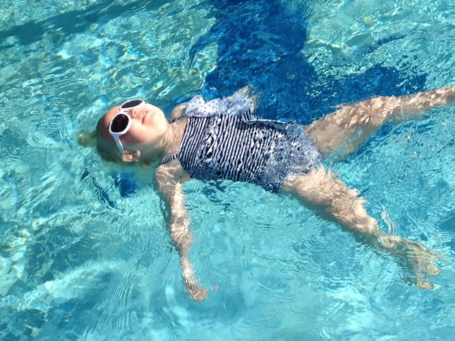 a person swimming in water