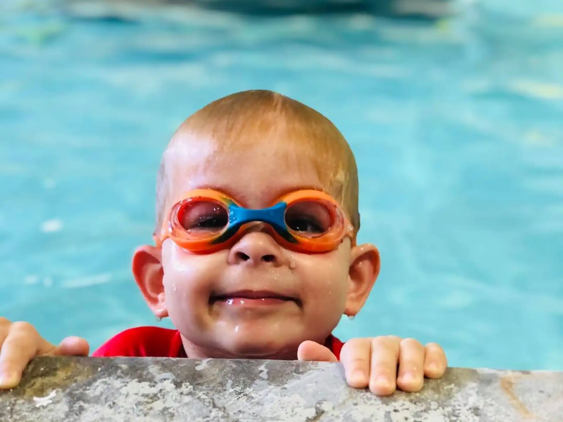 a baby wearing sunglasses