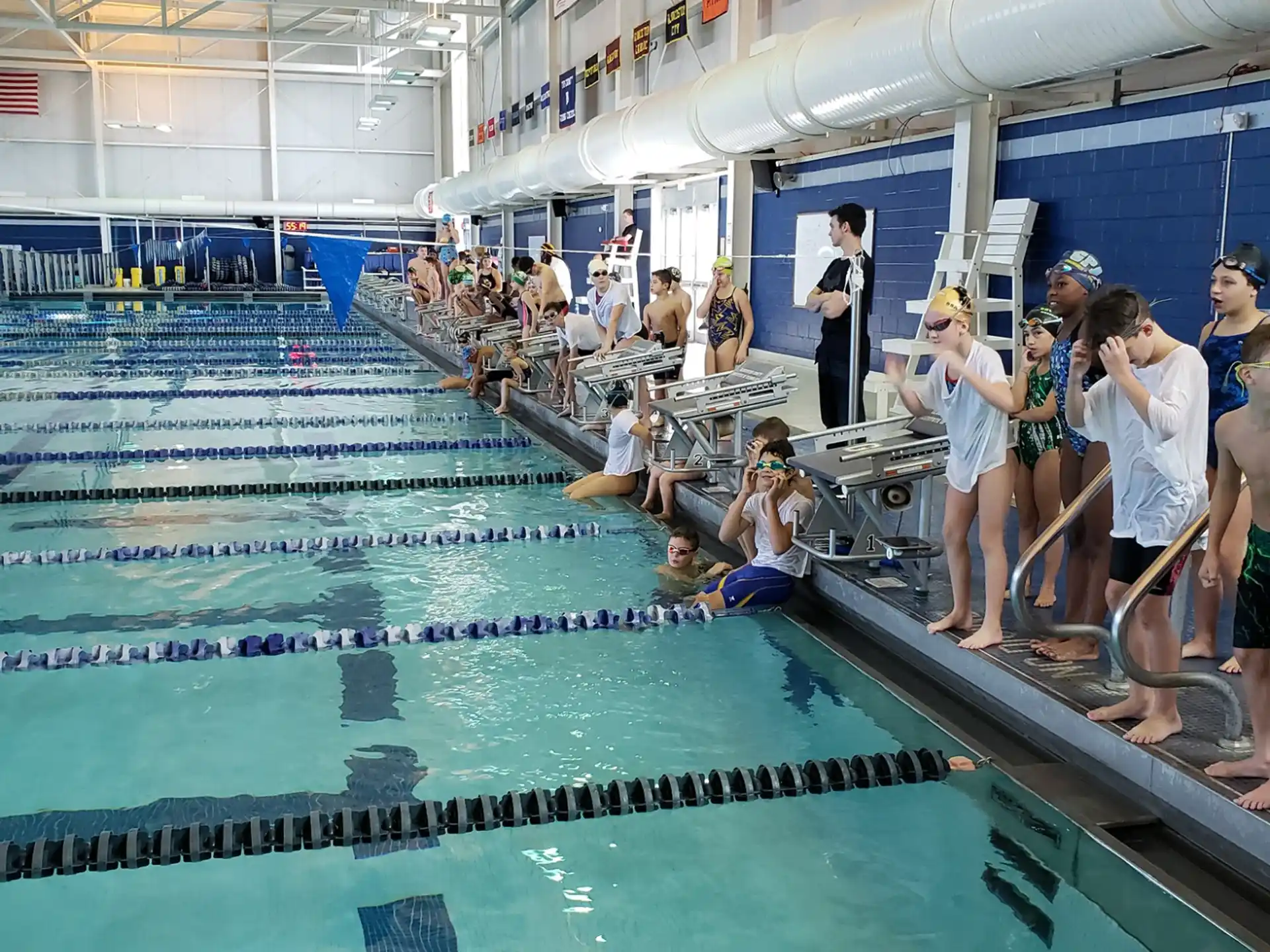 people in a swimming pool