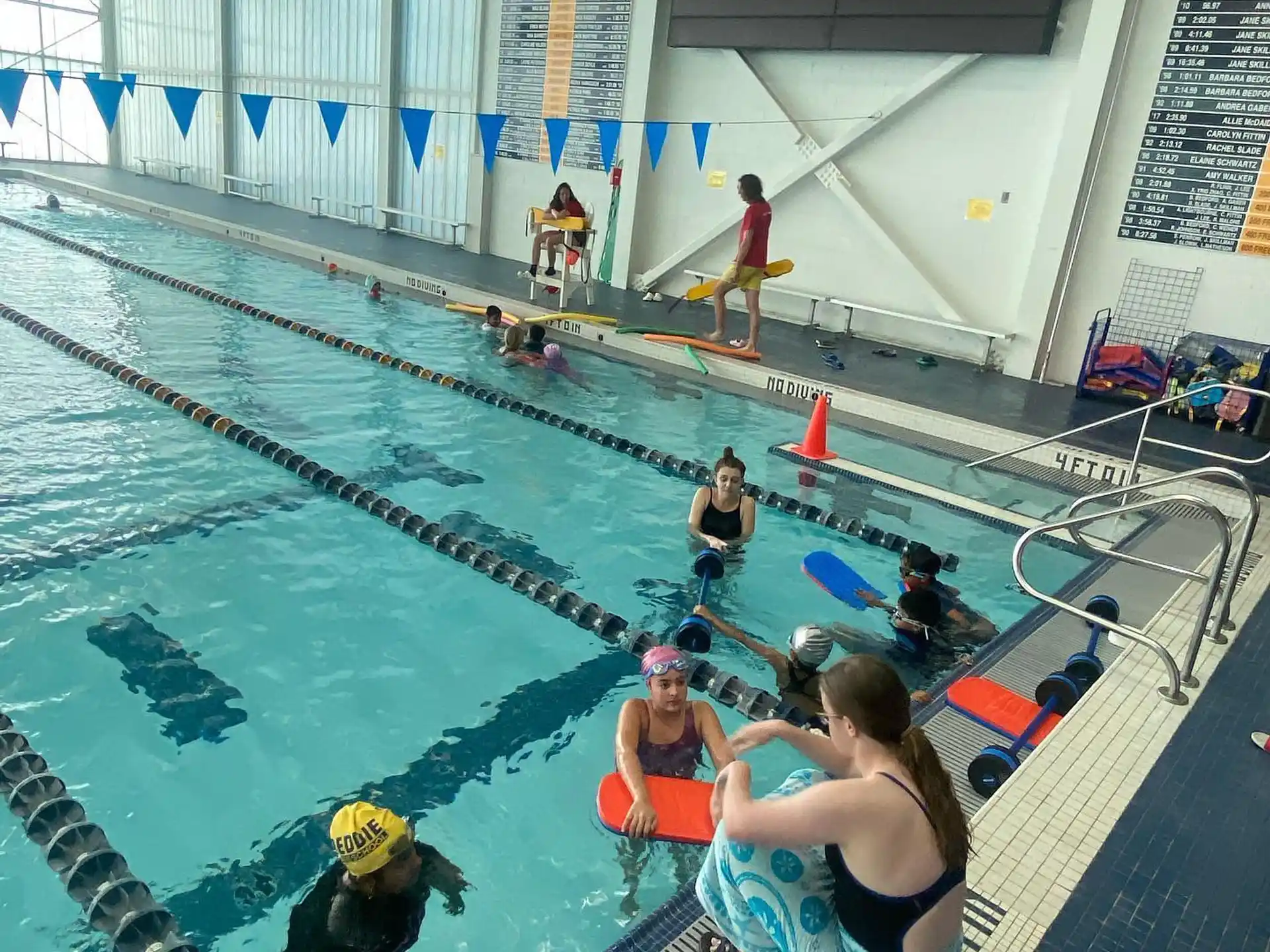 people in a swimming pool