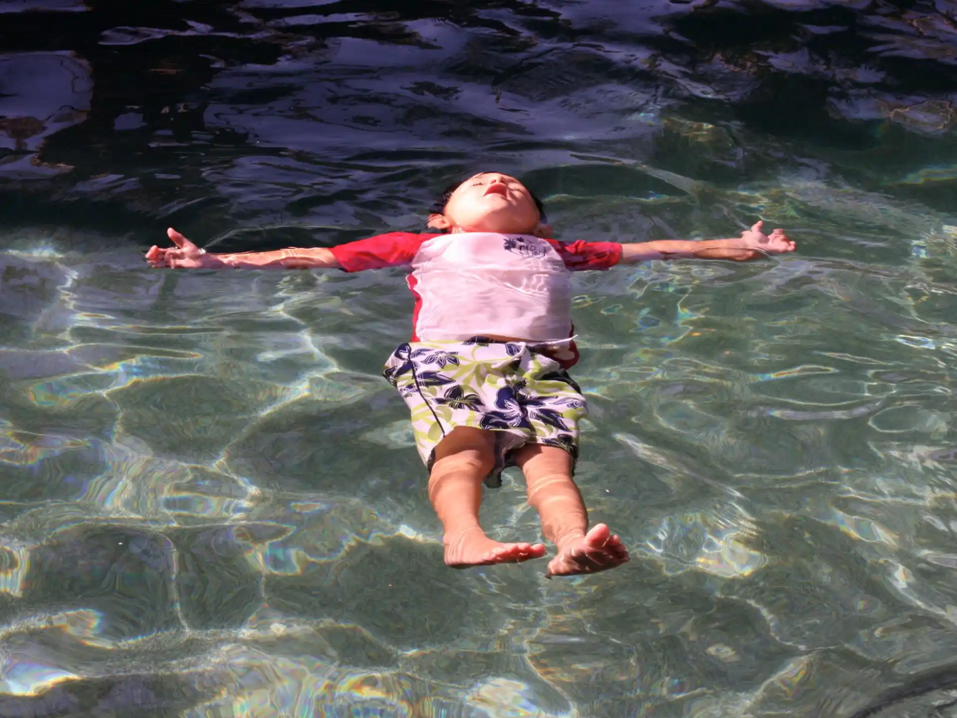 a person in a garment in water