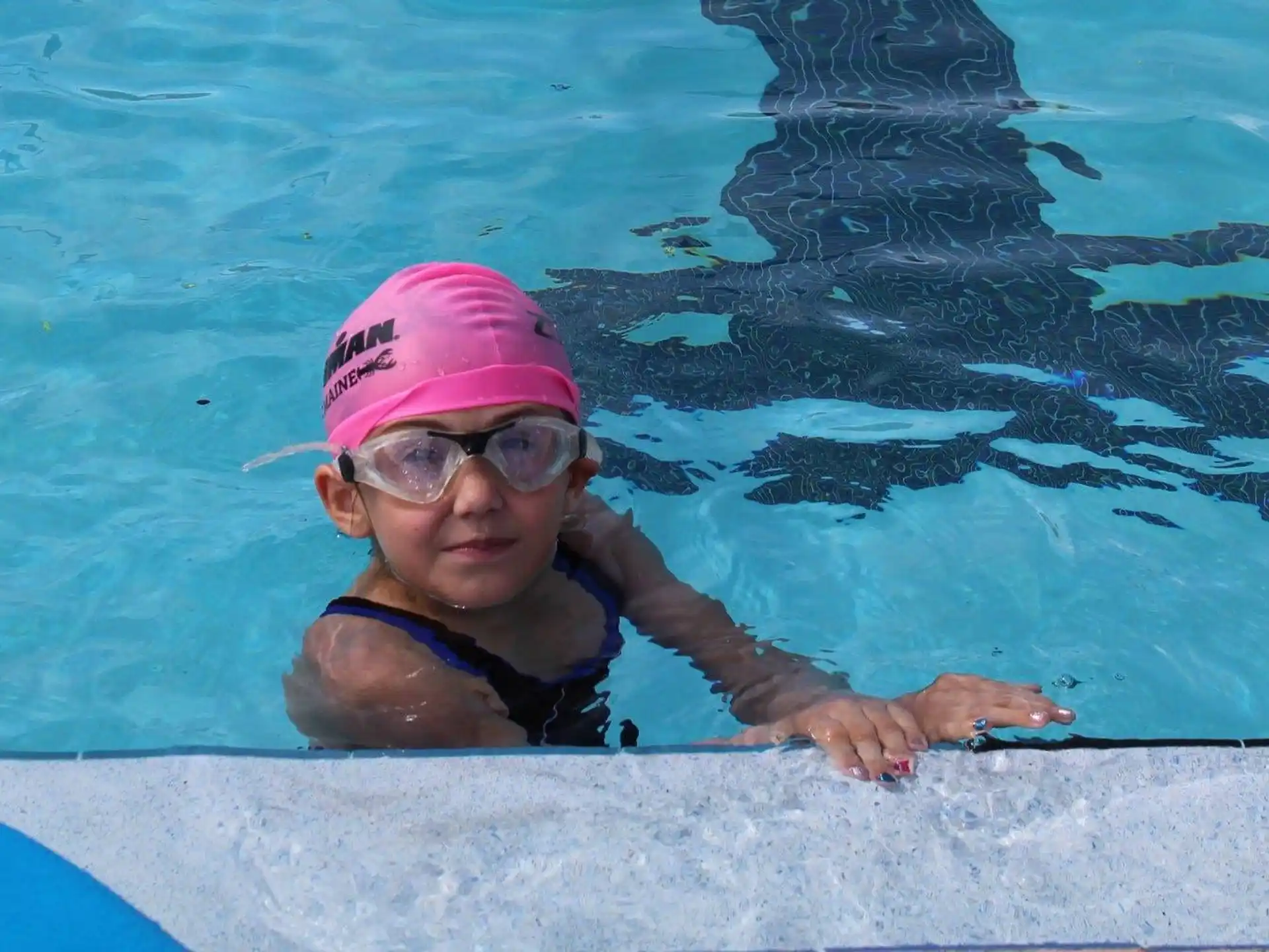 a child in a pool
