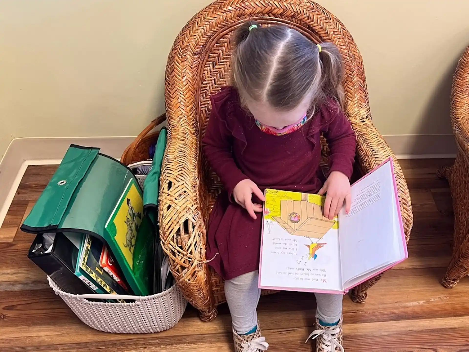 a child reading a book