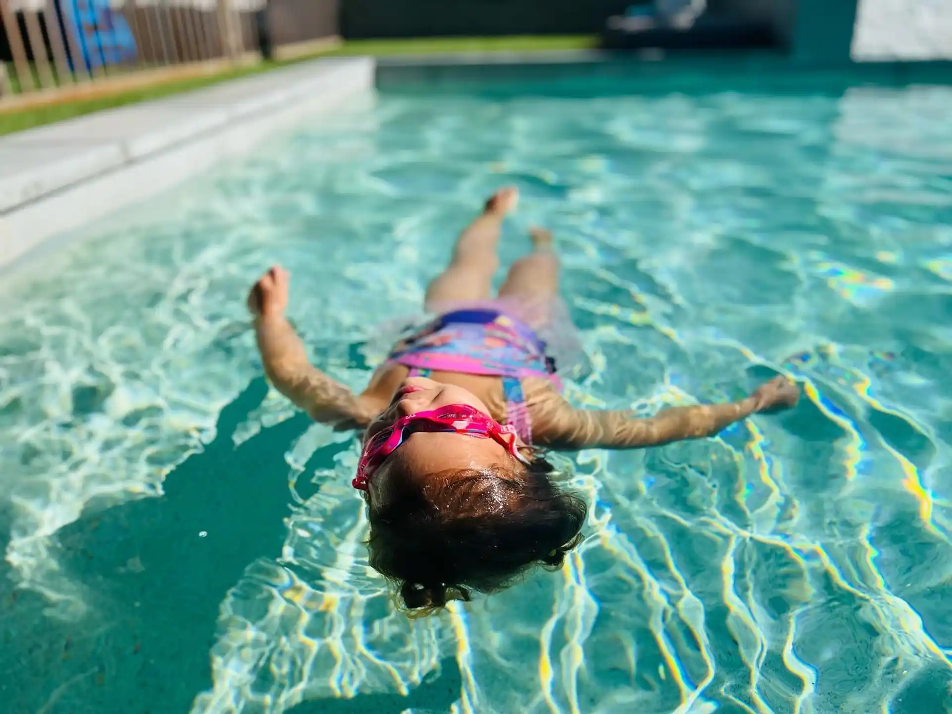 a person in a pool