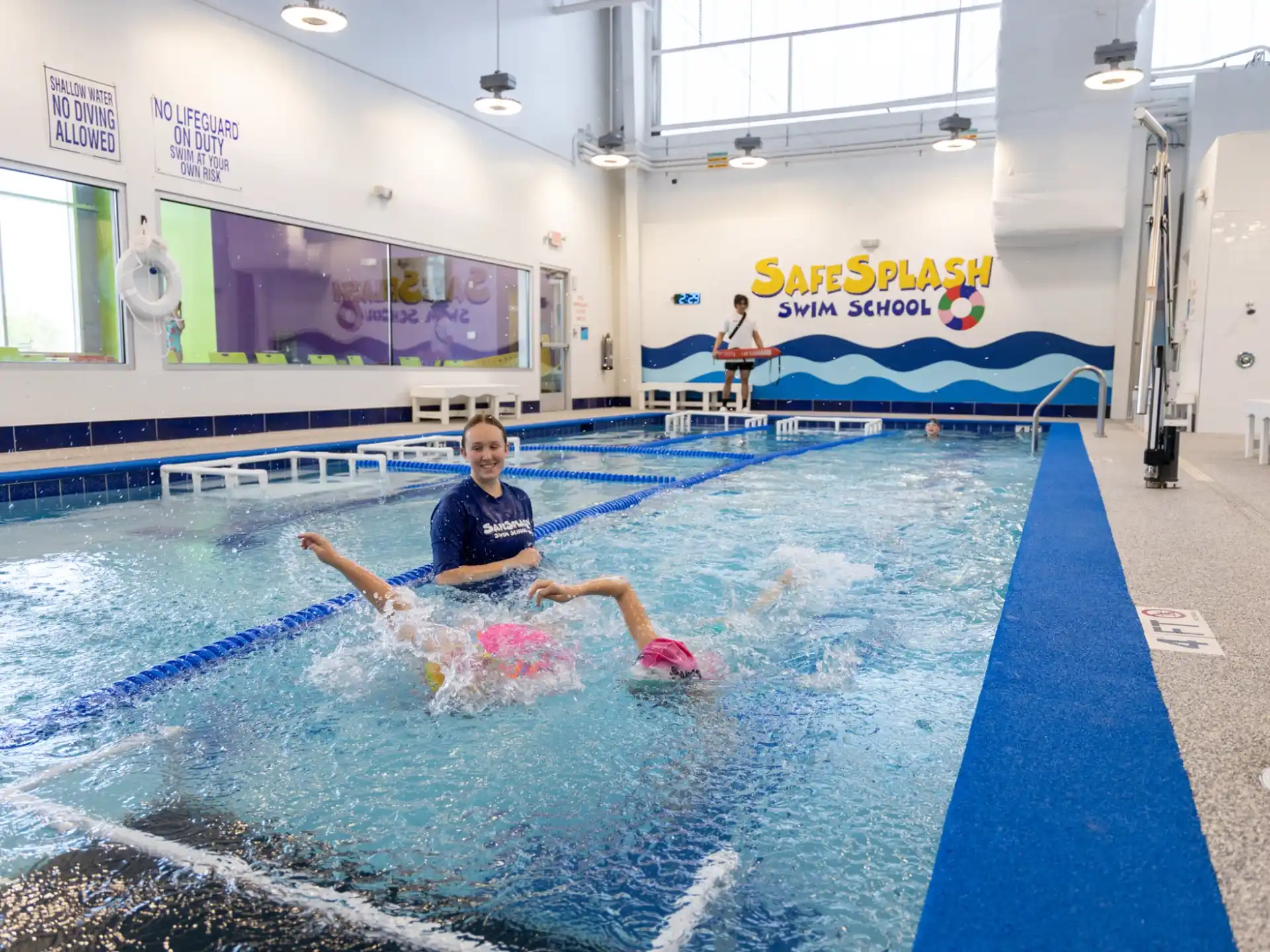 a person sitting in a pool